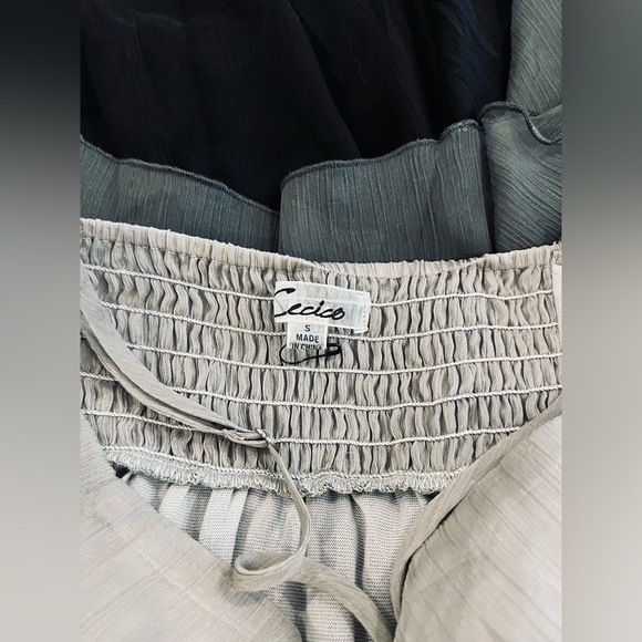 Vintage Layered Gray and Black Mini Dress - Picture 4 of 5